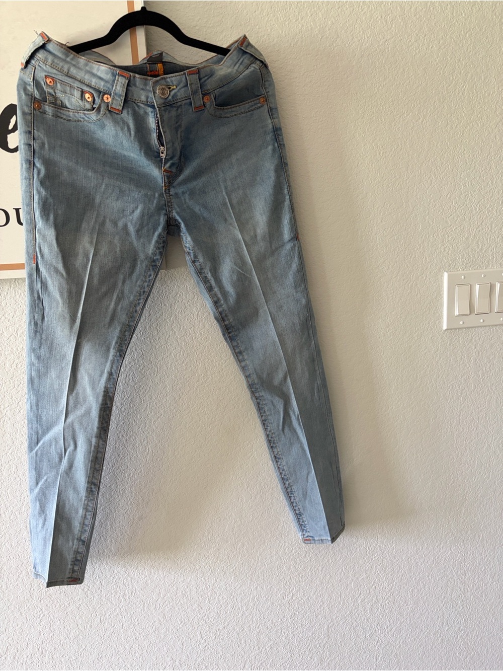 Women’s True Religion Sz32 Jennie Light Blue Skinny Jeans